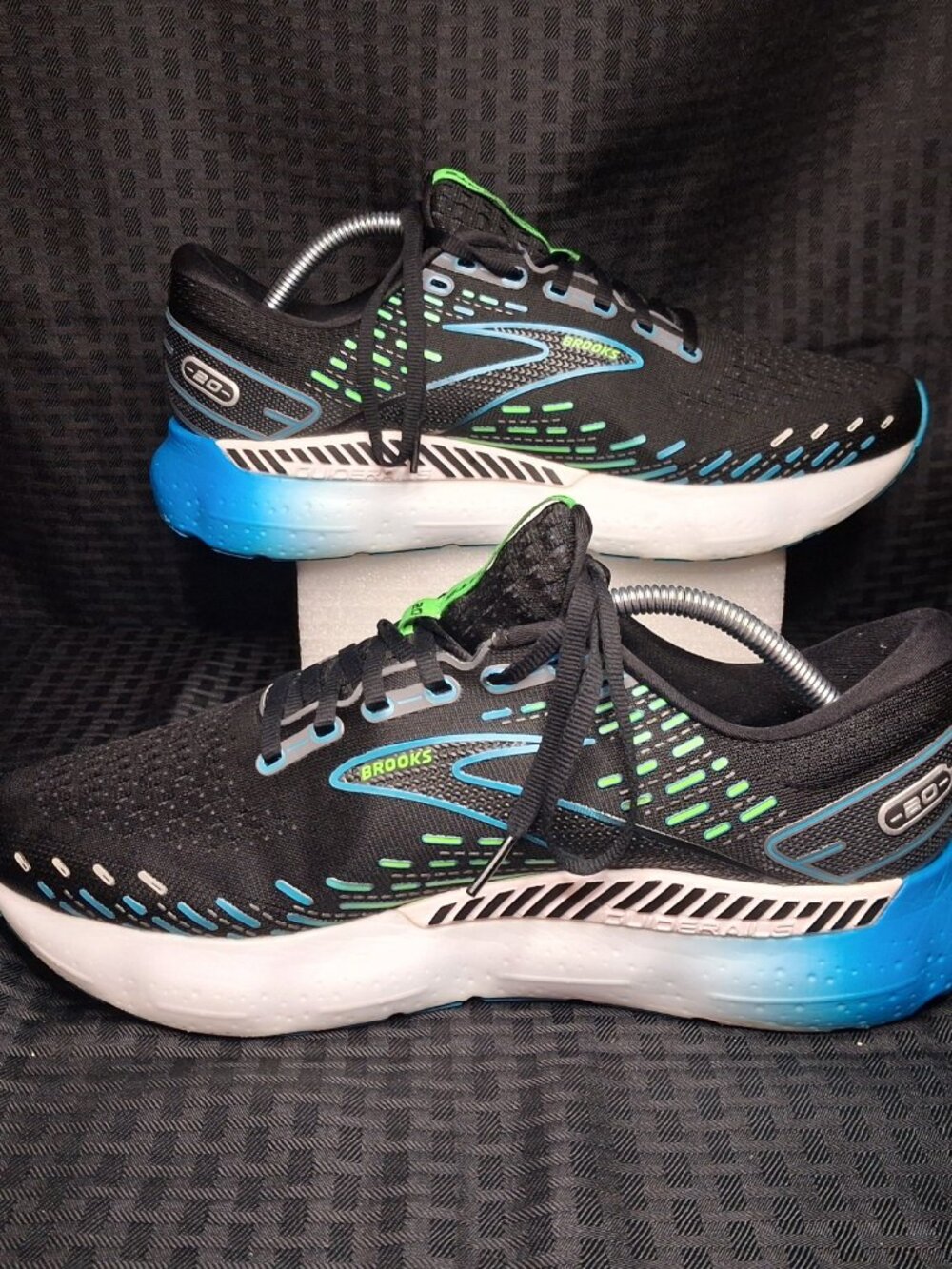 Brooks Glycerin 20 Men's Running Shoes Black Hawaiian Ocean Green sz 11